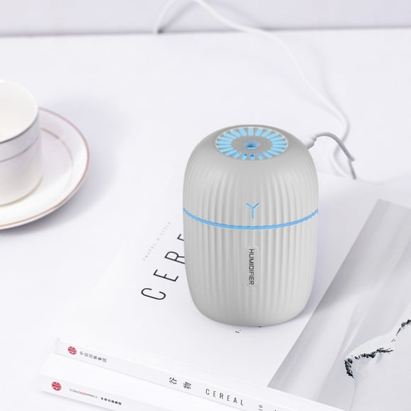 Agiferg 200ml Portable Cylindrical Creative Silent Mini Humidifier With Colorful Lights