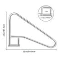 thumbnail image 3 of Huloretions Pool Stair Handrail,32"x22.5" Pool Handrail 304 Stainless Steel Swimming Pool Stair Rail for Inground Pool with Blue Grip Cover,375lbs Capacity, 3 of 6