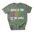 thumbnail image 2 of Jesus Is the Light of the World Christian T-Shirt, John 8:12 Bible Verse Graphic Tee, Faith Shirt, 2 of 4