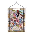 thumbnail image 3 of Decorative Stained Rectangle Window Panel Pendant Wall Decoration, 3 of 8