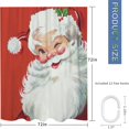 thumbnail image 5 of Christmas Jolly Santa Shower Curtain 72X72 Inch with Hooks, 5 of 6