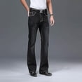 thumbnail image 3 of Pantalones vaqueros acampanados de primavera para hombre, pantalones vaqueros de corte acampanado, cómodos y ligeramente, 3 of 4