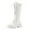 White, variant on Boots for Women,British Style Ladies Platform Long Boots with Side Zipper and Lace Up Design for Modern Fashion Footwear,Knee High Boots Women,Black8.5