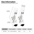 thumbnail image 2 of Fuzoiu Cute Ghost Simple Drawing Print Athletic Crew Socks for Men & Women,Casual Crew Socks,Above Ankle Crew Socks for Business, Casual, 2 of 6
