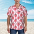 thumbnail image 5 of Uemuo Strawberries Printed Regular Fit Short Sleeve Casual Hawaiian Shirt for Men,Aloha shirt,Tropical shirt,Floral print shirt,Vacation Beach shirt-Small, 5 of 9