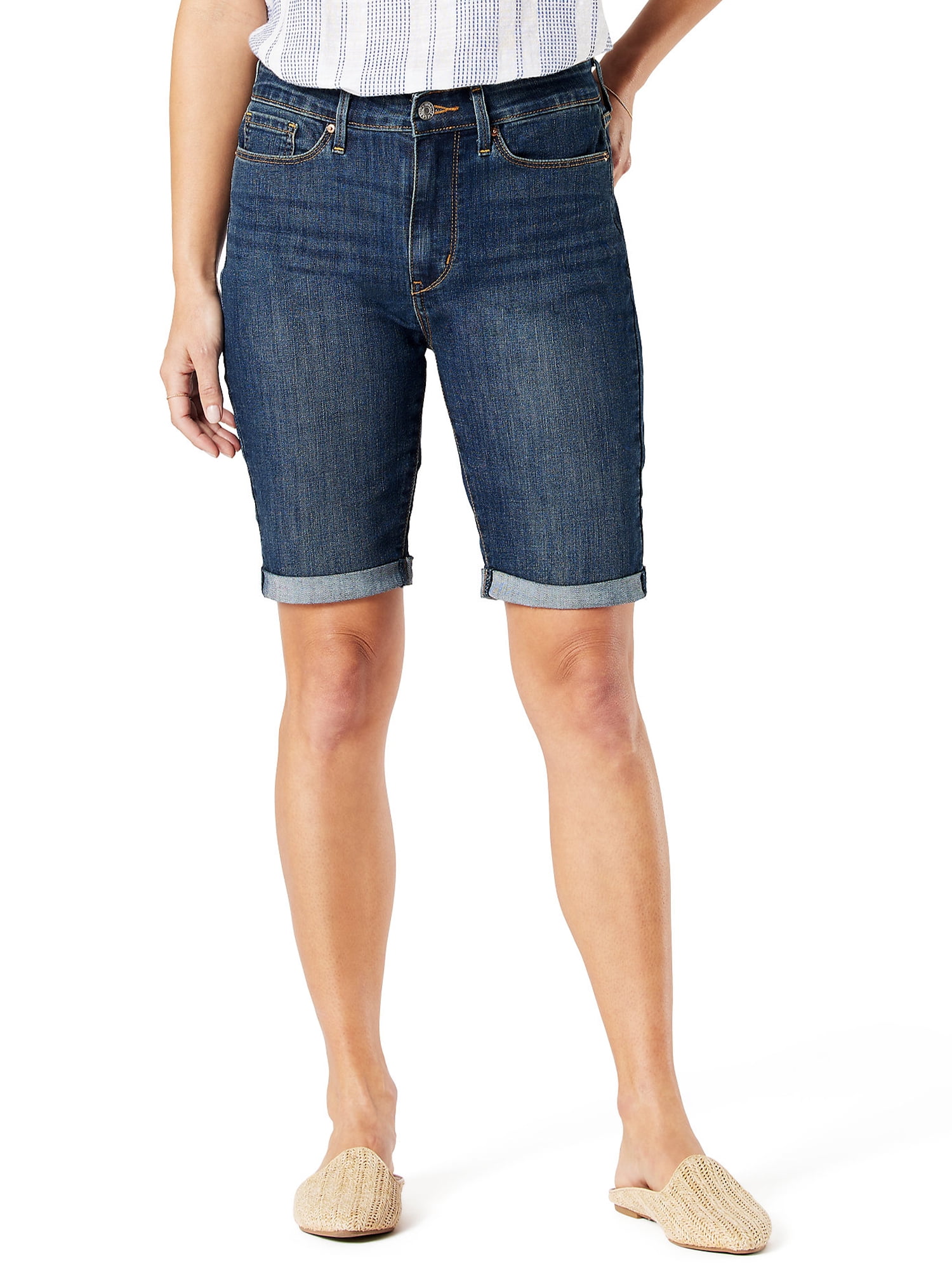Signature by Levi Strauss & Co. Women's Mid Rise Bermuda Shorts -  