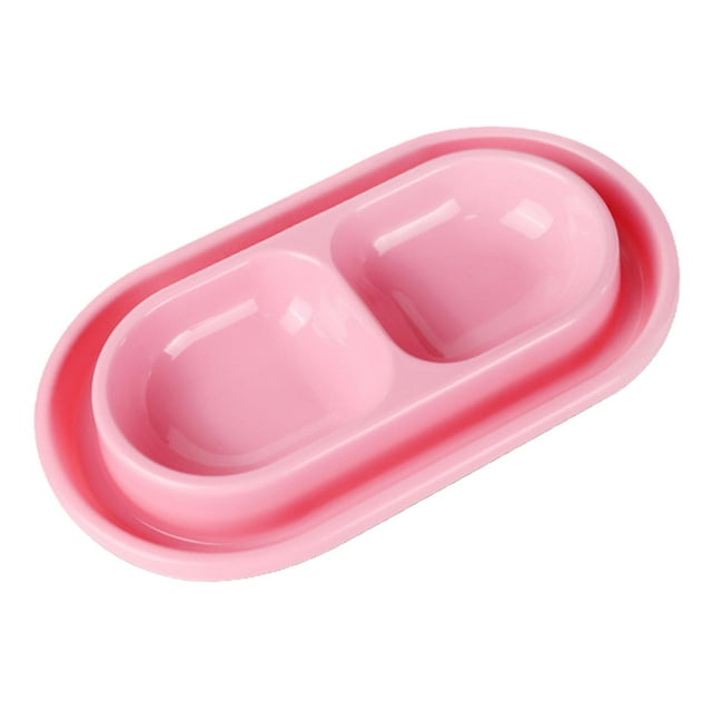 Double Cat Dog Bowls 2 in 1 Food and Water Bowls Dish with Moat for