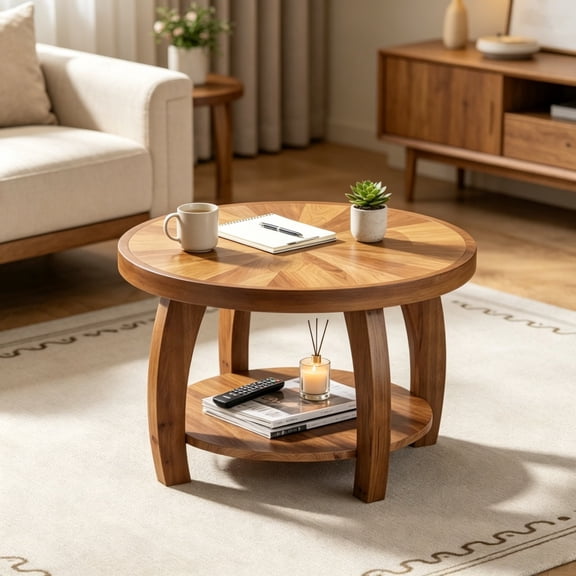 End Table Coffee Tables with Wood Top and Metal Legs, Small Living Room Table for Living Room Bedroom Small Spaces, Modern Style Furniture