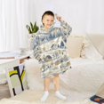 thumbnail image 6 of FORMRS Wearable Blanket Hoodie with Sleeves for Kids Cozy Flannel Sweatshirt, Snowy Mountains, 6 of 7