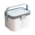 thumbnail image 1 of pitrice Boîte de Rangement pour Pilules en ABS avec Poignées, Grande Capacité, Mignonne, Multi-Couches, Scellée, Anti-Humidité, Organisateur de Comprimés, Gris Moyen, 1 of 6