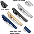 thumbnail image 3 of 4 Pcs Tie Clips for Men Tie Pin Set Ties Necktie Business Bar Clips, 3 of 6