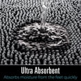 thumbnail image 4 of Arogan Luxury Bathroom Rug Shaggy Bath Mat 24 x 60 Inch, Washable Non Slip Bath Rugs for Bathroom Shower, Soft Plush Chenille Absorbent Carpets Mats, Gray, 4 of 6