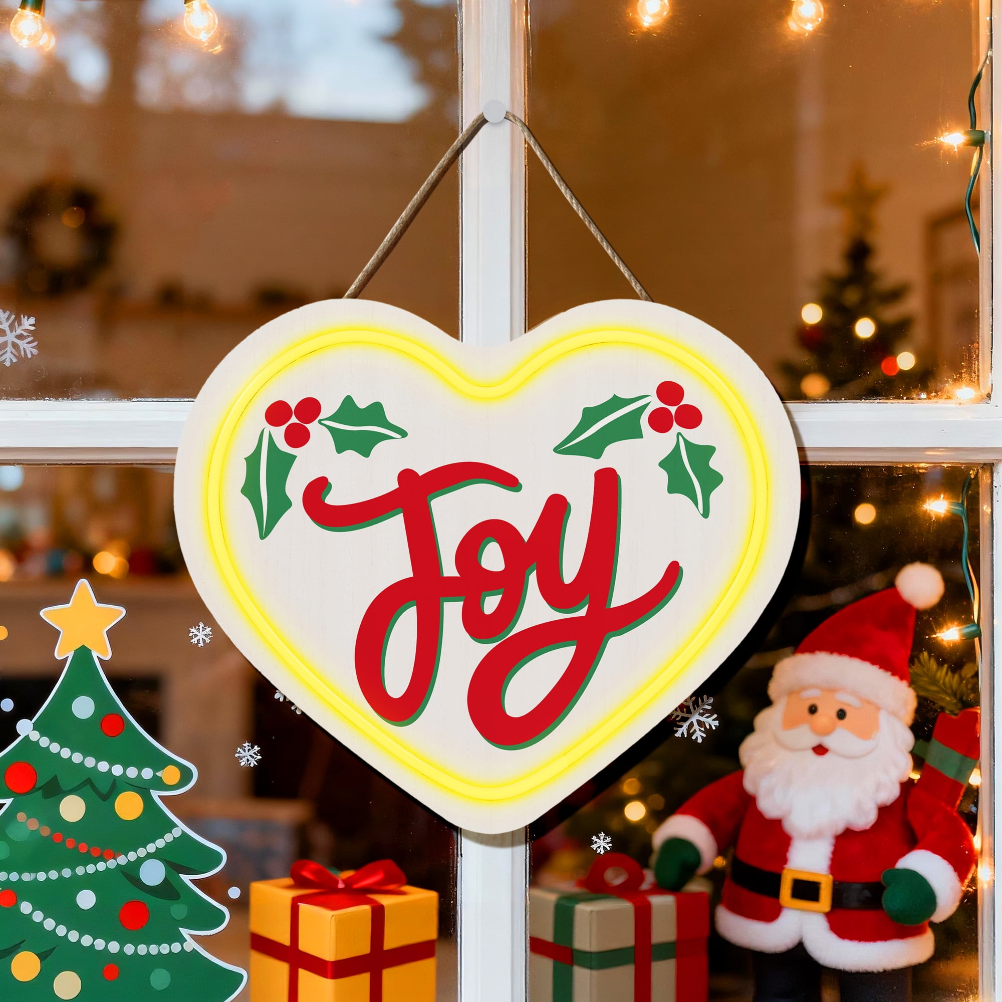 LED Wooden Heart Sign Paint Kit, Unfinished Wood Surface, Hello Hobby, 11 in. x 1.4 in. x 9.5 in.