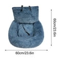 thumbnail image 2 of Gumesh Plush Dog Car Seat , Comfortable & Easy to Clean Pet Travel Bed for Medium Small Dogs, 2 of 4