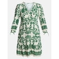 thumbnail image 6 of Time and Tru Women's A-Line Border Print Mini Dress, Sizes XS-XXXL, 6 of 6