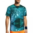 thumbnail image 2 of T Shirt For Men Space Design Art Sports Summer Galaxy Print Funny T-Shirts Novelty Tshirt For Male G, 2 of 7