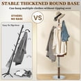 thumbnail image 6 of PUKNLY Wooden Coat Rack Freestanding, Hall Tree Hanger with Resin Hooks, Adjustable Heavy Duty Coat Stand for Hanging Clothes, Bags, Hats, and Umbrellas in Living Room, Bedroom, Entryway, and Hallway, 6 of 8