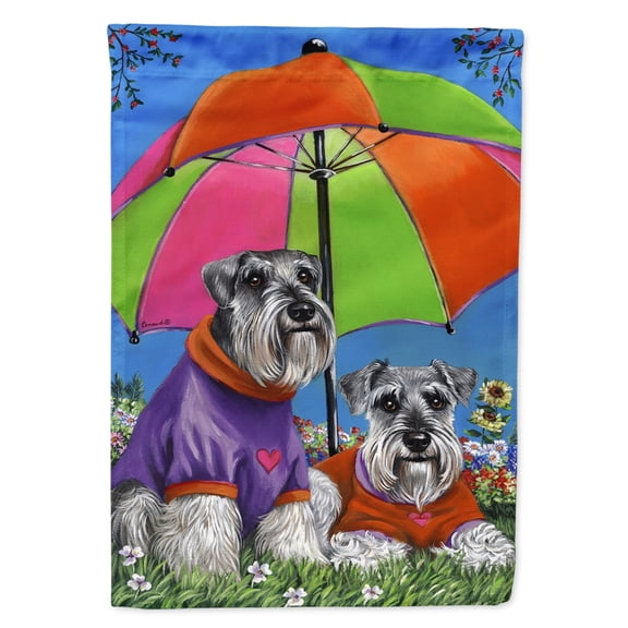 Carolines Treasures PPP3166CHF Schnauzer Soulmates Flag Canvas House Size  Large multicolor