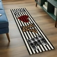 thumbnail image 4 of Valentine's Day Washable Area Rug&nbsp;2x6ft Love Heart Leopard Print Black Beige Striped Soft Rectangle&nbsp;Rugs for Living Room, Non Slip Carpet for Bedroom&nbsp;Entryway Dining Room, 4 of 9