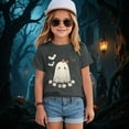 thumbnail image 2 of CAUYDY Toddler Baby Girls Boys Halloween Shirts Ghost Pumpkin Graphic T-Shirt Kids Short Sleeve Tee Tops(Dark Gray,5-6 Y), 2 of 5