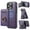 Purple, variant on For iPhone 16 Pro Max 16Plus 16Pro Phone Case Wallet Case with Card Holder Magnetic For iPhone 16 Pro Max Leather Phone Cases