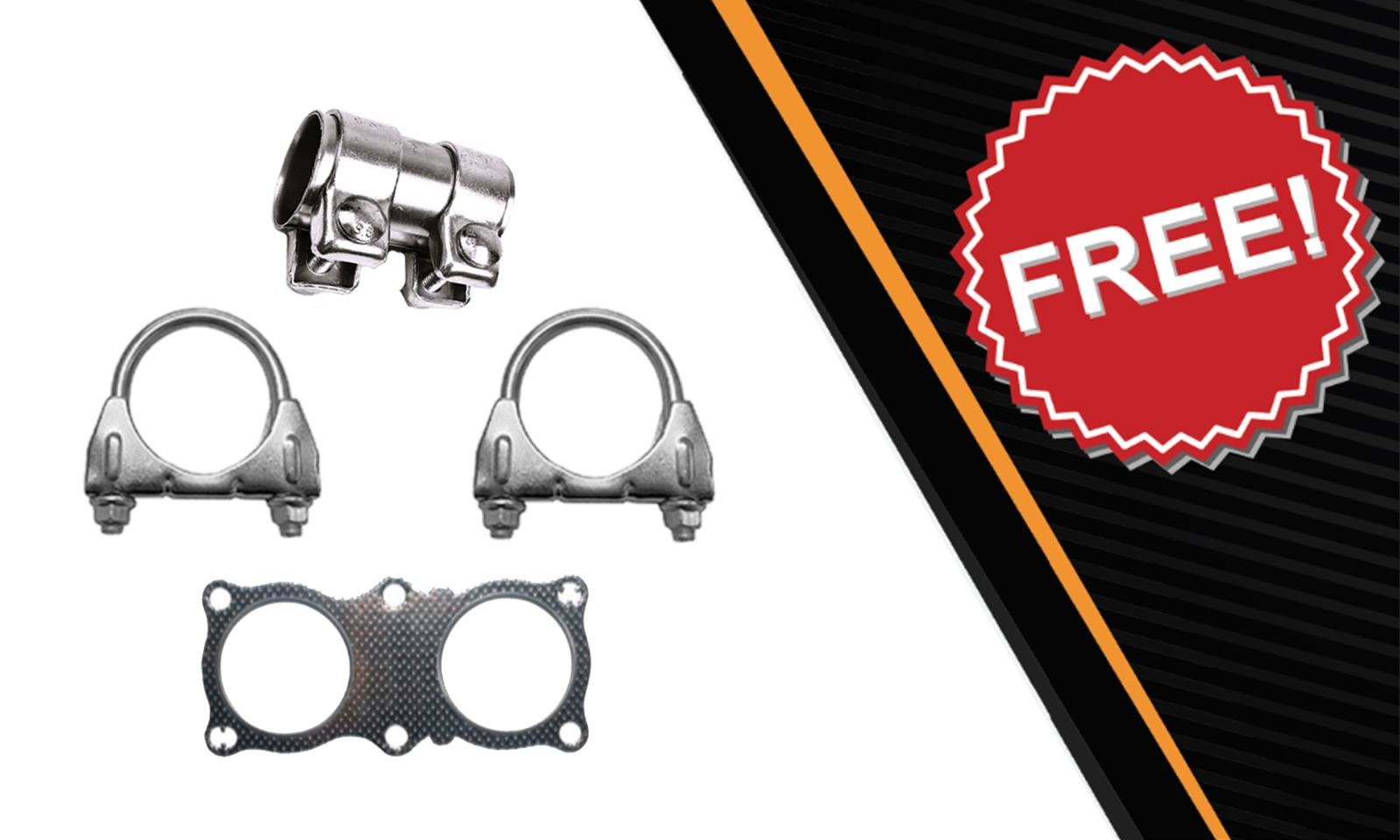 Stainless Steel Exhaust Resonator Pipe with Pair of Muffler Fits 2008-2010 Volvo V70 3.2L - Direct Fit