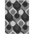 thumbnail image 2 of HomeRoots 584756 9 x 12 ft. Ogee Washable Indoor & Outdoor Rectangle Area Rug, Black, Silver & Charcoal, 2 of 5