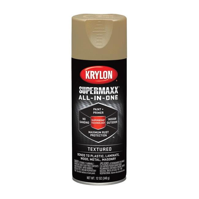 Krylon 1763549 Textured Khaki Paint Plus Primer Spray Paint, 12 oz