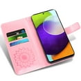 thumbnail image 5 of Compatible with Samsung Galaxy A52/A52S 5G Wallet Phone Case and Tempered Glass Screen Protector Flip Credit Card Holder Stand Mandala Flower Cell Cover for A 52 S 4G G5 52A S52 52S Women Men Pink, 5 of 8