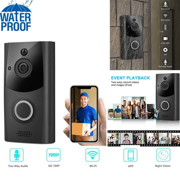 Canada Day Kcavykas Savings on Pets,Toys,Wireless WiFi DoorBell Smart Video Phone Visual Intercom Door Bell Secure Camera