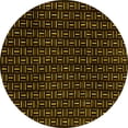 thumbnail image 1 of Ahgly Company Machine Washable Indoor Round Oriental Yellow Modern Area Rugs, 5' Round, 1 of 4