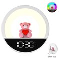 thumbnail image 1 of Luz nocturna de oso lindo enchufable en la pared Reloj despertador para niños con control remoto (reloj UE), 1 of 8