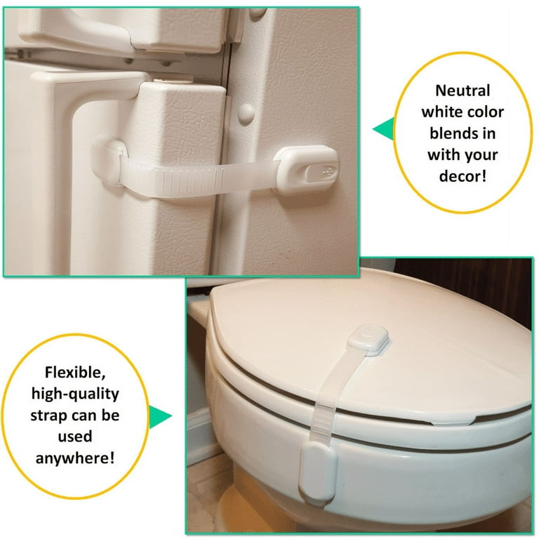  Toilet Lock Child Safety - Ideal Baby Proof Toilet Seat Lock  with 3M Adhesive, Easy Installation, No Tools Needed