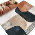 thumbnail image 3 of Boho Middle Century 8x10 Area Rugs, Abstract Modern Color Block Geometric Non-Skid Rubber Backing Large Rectangle Rugs - Living Room Bedroom Home Office, Indoor Floor Mat Carpets Washable Rug, 3 of 9
