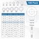 thumbnail image 3 of Uxcell 100-Pack 12# Arandelas Planas, 9/16" OD Arandelas de Acero Inoxidable 304 para Tornillos y Tuercas [Plateado], 3 of 6