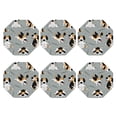 thumbnail image 2 of Bingfone Vintage Funny Beagle Active Dog Leather Drinks Coasters With Set Of 6,Suitable For Home Kitchen,Coffee Cup Coasters Home Gift, 2 of 9