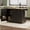 Black, variant on MODERNLUXE 51" Fluted Kitchen Island with Drop Leaf,Farmhouse Rolling Kitchen Cart with Storage Cabinets,Internal Storage Rack & Towel Rack,Large Island Table for Kitchen Dining Room, White