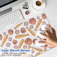 thumbnail image 4 of Long Mouse Pads for Desk,White Orange Baseball Gear Pattern Desk Mats on Top Of Desks, Desk Mouse Pad Extra Large with 3mm Non-Slip Base and Stitched Edge for Gaming,Office,Work,Home 31.5"x15.7", 4 of 6