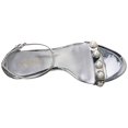 thumbnail image 5 of Nine West Womens Lipstick Synthetic Dress Sandal 7.5 M Silver Ankle Strap, 5 of 8