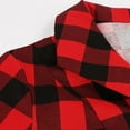 thumbnail image 6 of Letdown Women's Vintage Tea Dress, Short Sleeve V-Neck Button Up Party Dress Christmas Plaid Dresses Work Casual Dress (Red, L), 6 of 9