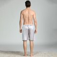 thumbnail image 4 of Men's Satin Print Sleepwear Shorts Plus Size Imitation Silk Relax-fit Pajamas Shorts M to 5XL, 4 of 8