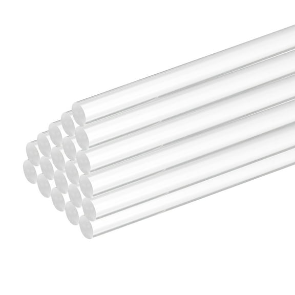 Uxcell 20 Pcs Acrylic Round Rods 3/16" x 10" Clear Acrylic Dowel Rods Sticks Acrylic Plastic Sticks Strip- 5mm x 250mm