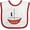 White and Red, variant on Inktastic First Birthday-1 Year Old Red Boat Boys or Girls Baby Bib