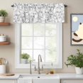 thumbnail image 2 of Abstract Theme Valance Curtain Blue Modern Simple Character Line Window Valances Rod Pocket Short Curtains Window Treatments for Kitchen Bedroom Bathroom Laundry 60" x 18", 2 of 9