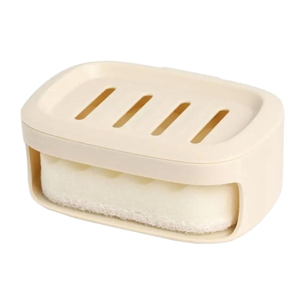 Jabonera con drenaje y bandeja de esponja para jabón, jabonera con drenaje automático, jabonera para Albaricoque