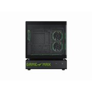 GAMEMAX GAMEMAX N90 Modular Dual-Chamber PC Case N90 BG Black 270° Panoramic Curved Glass Panel ATX Mid Tower case