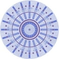 thumbnail image 1 of Ahgly Company Indoor Square Patterned Lavender Blue Area Rugs, 3' Square, 1 of 6
