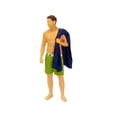 thumbnail image 3 of 1:64 escala pequeña piscina hombres personas figuras pintadas a mano tren ferrocarril escritorio ornamento diseño S escala miniatura escenas Diorama Verde, 3 of 8