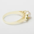 thumbnail image 5 of LBG British Made 18k Yellow Gold Cultured Pearl & Peridot Womens Cluster Ring - 33 size options - Size 6.5, 5 of 6