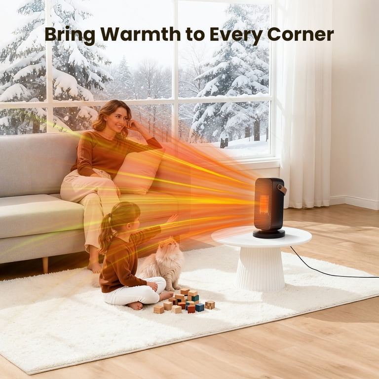 ATUPEN Portable Electric Space Heater, 1200W Ceramic photo 5